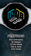 Galaxy 3D Time Watch Face screenshot 2