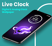 1 Schermata Orologio digitale per sfondo