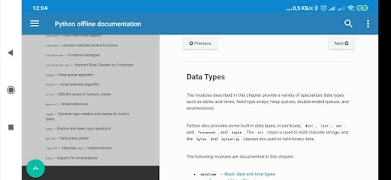 Python documentation offline screenshot 6