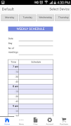 Weekly Schedule poster