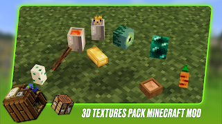 3D Textures Pack Minecraft Mod पोस्टर