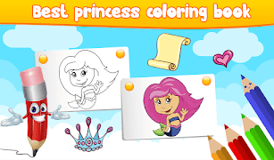 Glitter Princess Coloring Pages - Girls Games imagem de tela 2