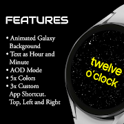 Galaxy Text Time: Watch Face captura de pantalla 1
