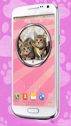 Niedlichen Katzen Uhr Widget Screenshot 1