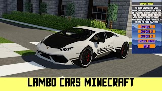 Lambo Car Mod for Minecraft PE capture d'écran 4