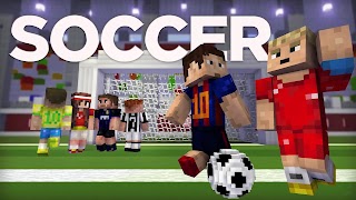 Soccer mod in Minecraft poster