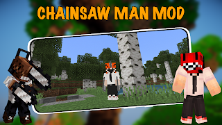 Chainsaw Man Mod For Minecraft syot layar 1
