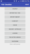 FSX Checklist poster