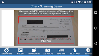 LEADTOOLS Check Scanning App تصوير الشاشة 1