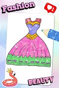 Glitter Dress Fashion Coloring скриншот 1