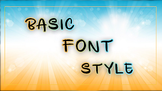 Basic Font Style 海报