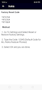 برنامه‌نما Factory Reset by Secret Code عکس از صفحه