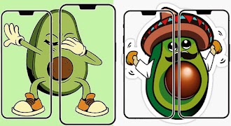 Poster Cute Avocado Wallpaper