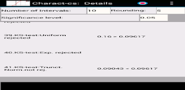 برنامه‌نما App StatisticsSmoothHistograms عکس از صفحه