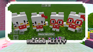 Hello Kitty mod Minecraft PE Affiche