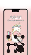 Unicorn Pattern Lock Screen screenshot 4