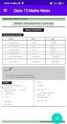 Class 12 Maths Notes capture d'écran 1