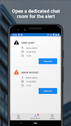 1 Schermata TeamAlert Panic App