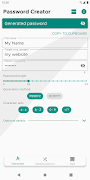 برنامه‌نما Password Creator عکس از صفحه