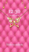 Pink Butterfly Theme – AppLock スクリーンショット 2