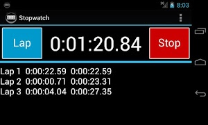 Stopwatch ภาพหน้าจอ 2