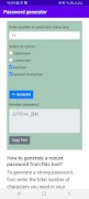 برنامه‌نما Password generator عکس از صفحه