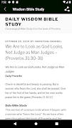 Wisdom Bible Study - Proverbs 스크린샷 1