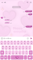 카카오톡 테마 - 해피 에브리데이 3D_라벤더 imagem de tela 2