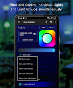 برنامه‌نما Hue Switcher for Philips Hue B عکس از صفحه