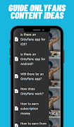Onlyfans 💋 Account Guide Content Ideas 스크린샷 2
