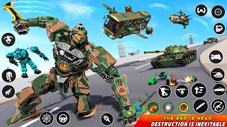 Army Bus Robot Car Game 3d plakat