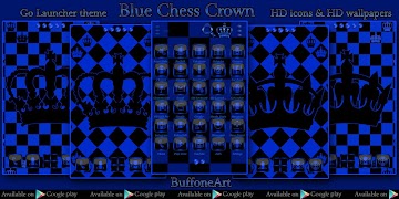 Blue Crown Clock Widget screenshot 2