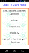پوستر Class 12 Maths Notes