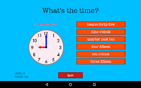 QS Clocks - Learn to tell time captura de pantalla 4