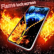Flame lock screen-poster