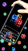 Fond de clavier Neon Dice Grav Affiche