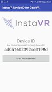 Poster InstaVR DeviceID for GearVR