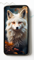 White Fox HD Wallpapers Plakat