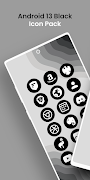 Android 14 Black - Icon Pack الملصق