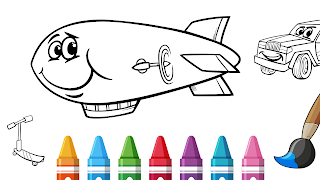 Vehicles Coloring Book plakat