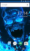 Flame Skull Keyboard Theme ảnh chụp màn hình 1
