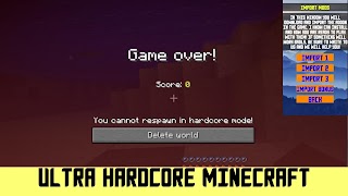 Ultra Hardcore Mod Minecraft स्क्रीनशॉट 5