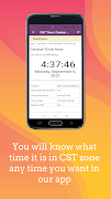 برنامه‌نما CST time clock (Central clok) عکس از صفحه