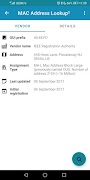برنامه‌نما Mac Address Lookup عکس از صفحه