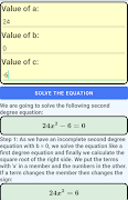 Quadratic Equations Solver स्क्रीनशॉट 3