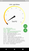 2 Schermata Simple LUX, Light Meter