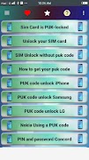 Sim Puk Code captura de pantalla 2