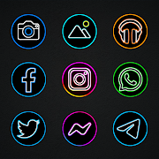 Pixly Dark  - Icon Pack screenshot 2
