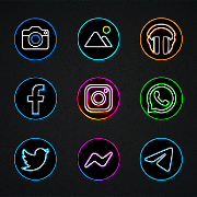 Pixly Dark  - Icon Pack screenshot 2