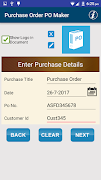 Invoice & Purchase Order Maker ภาพหน้าจอ 1